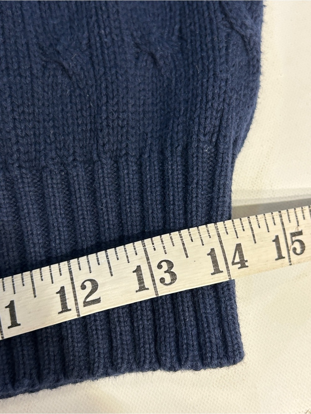Navy Cable-Knit V-Neck Sweater Vest - Picture 6 of 8